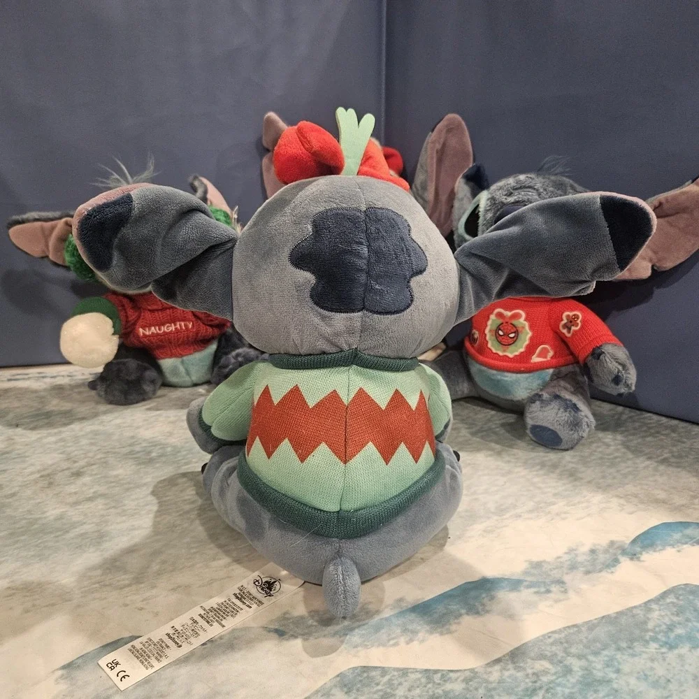 Disney Stitch‎ Christmas Holiday Plush Bundle 4 Lilo & Stitch Santa Naughty Elf